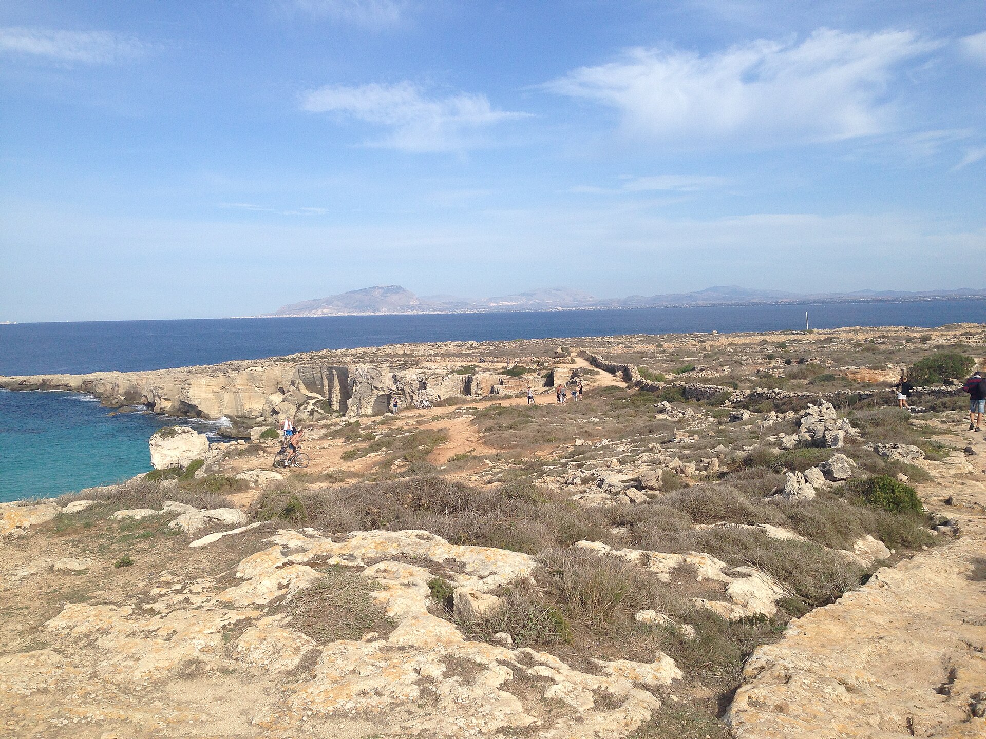 La costa di Favignana vicino a La Casetta di Leo